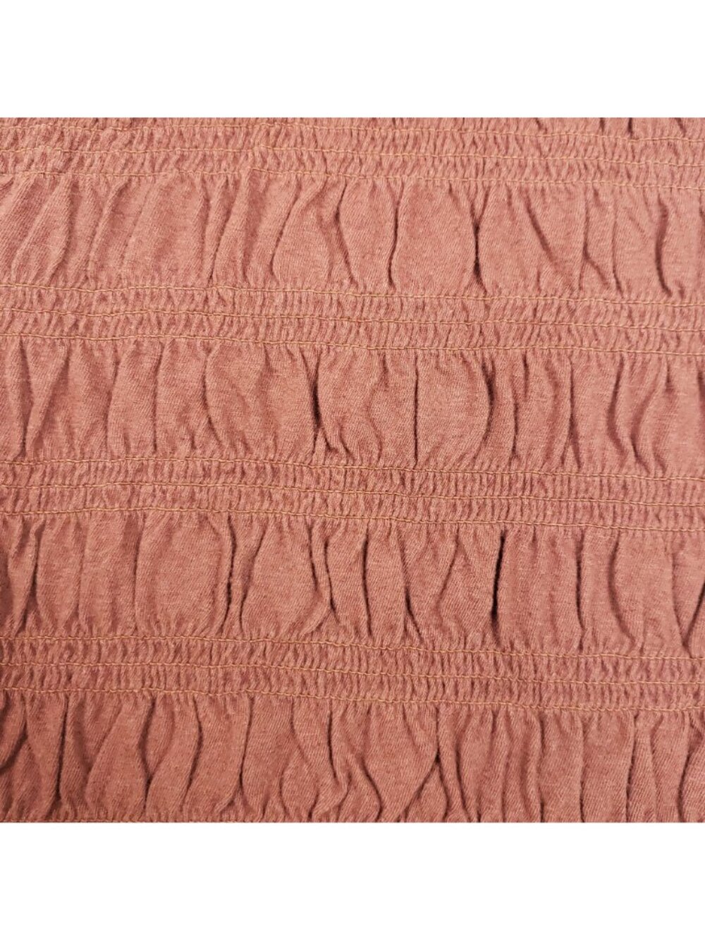 Madewell Smocked Boatneck Tank Top Women’s XS Henna Brown Cotton Linen Blend NWT - Picture 12 of 16